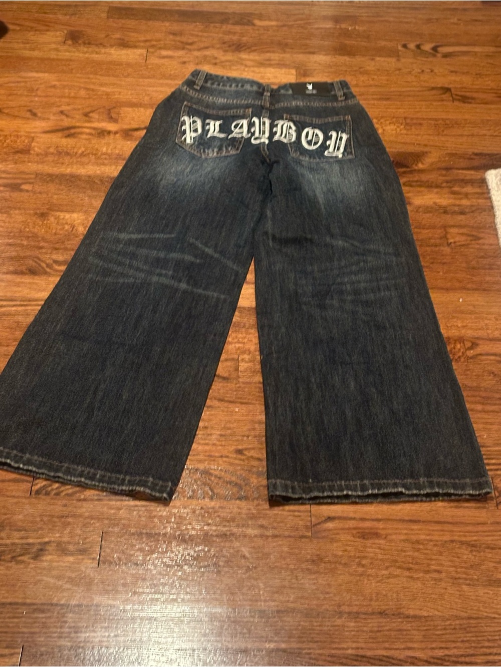 Dolls kill PLAYBOY collab New XXS sinful attitude wide leg jeans retail 100$